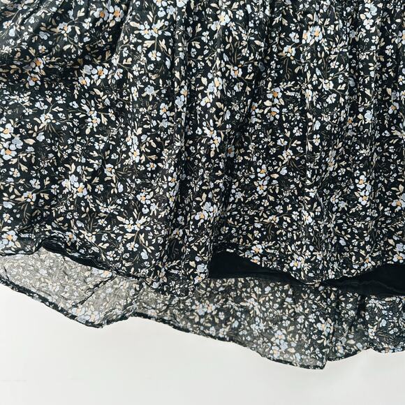 Shona Joy Denise Pintuck Babydoll Mini Balloon Puff Sleeve Short Floral Dress 10 - Picture 11 of 16